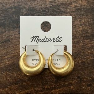 Madewell Medium Crescent Hoops